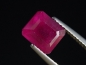 Preview: Rubin 3,45 Ct. Oktagon - feines Rotpink - behandelt 7 x 6 mm