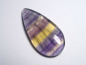 Preview: Fluorit 29,86 Ct. bunt gebändert Tropfen Cabochon B-Qualität