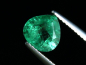 Preview: Smaragd 1,48 Ct. feines Blaugrün 7,5 x 7,5 mm Tropfen Kolumbien