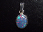 Preview: Opal / Edelopal Anhänger 10 x 8 mm Oval Cabochon Triplette - Australien