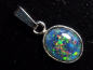 Preview: Opal / Edelopal Anhänger 10 x 8 mm Oval Cabochon Triplette - Australien