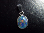Preview: Opal / Edelopal Anhänger 10 x 8 mm Oval Cabochon Triplette - Australien