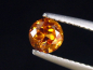 Preview: Spessartit Granat 0,78 Ct. leuchtend orange 5 mm Rund Tansania B-Qualität