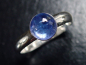 Preview: Tanzanite Ring 1,64 Ct. cabochon 925 Silver - open / any size