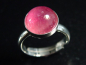 Preview: Rubellite Tourmaline Ring 4,60 Ct. cabochon 925 Silver - open / any size