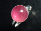 Preview: Rubellite Tourmaline Ring 4,60 Ct. cabochon 925 Silver - open / any size