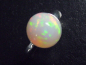 Preview: Opal Ring 3,42 Ct. runder Cabochon 925 massiv Silber - Größe offen anpassbar