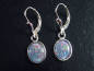 Preview: Opal / Edelopal Ohrringe 10 x 8 mm Oval Cabochon Triplette - Australien