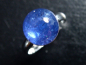 Preview: Tansanit Ring 6,50 Ct. runder Cabochon 925 massiv Silber - Größe offen anpassbar