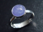 Preview: Tansanit Ring 2,40 Ct. runder Cabochon 925 massiv Silber - Größe offen anpassbar