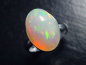 Preview: Opal Ring 4,62 Ct. ovaler Cabochon 925 massiv Silber - Größe offen anpassbar