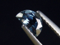 Preview: Saphir stahlblau 0,49 Ct. Naturfarbe Halbmondschliff Tansania