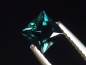 Preview: Indigolith / blauer Turmalin 0,81 Ct. Carree 5 x 5 mm Brasilien