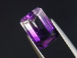 Preview: Amethyst mit Bergkristall 2,70 Ct. zweifarbig 10 x 7 mm Oktagon Brasilien