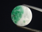 Preview: Smaragd in Albit 6,49 Ct. Rund Cabochon 12,5 mm Brasilien