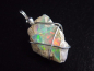 Preview: Edelopal Rohstein Anhänger 36 mm Opal roh in 925 Silber