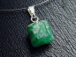 Preview: Smaragdkristall Anhänger 8,5 mm Kristall in 925 Silber