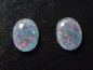 Preview: Opal / Edelopal Paar 10 x 8 mm Oval Cabochon Triplette - Australien