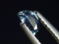 Preview: Saphir stahlblau 0,26 Ct. Naturfarbe Halbmond Tansania