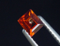 Preview: Hessonit Granat 0,50 Ct. Baguette 4,5 x 4 mm B-Qualität