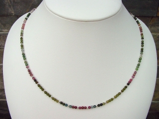 Tourmaline necklace 42,40 Ct. multicolor Tourmaline with silver