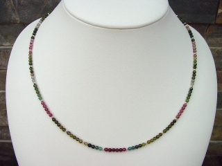 Tourmaline necklace 40,40 Ct. multicolor Tourmaline with silver
