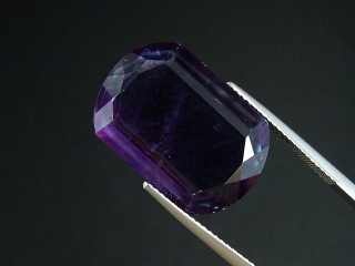 Fluorite 25,51 Ct. bicolor purple & blue baguette - Minas Gerais, Brazil