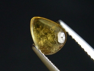 Dravit Turmalin 0,55 Ct. Tropfen Cabochon 6,5 x 5 mm Brasilien