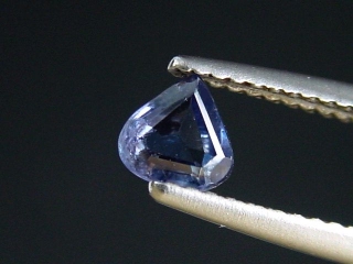 Benitoite 0,41 Ct. pear faceted - San Benito Co., California, USA