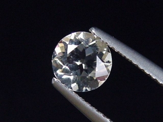 Sanidine 0,79 Ct. round faceted - Volkesfeld, Eifel, Germany