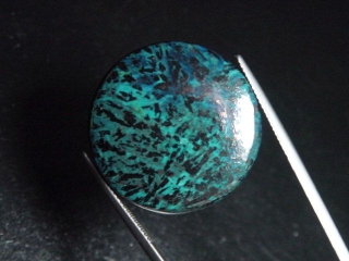 Shattuckite 45,85 Ct. round cabochon - Bisbee, Arizona, USA