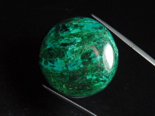 Shattuckite 48,59 Ct. round cabochon - Bisbee, Arizona, USA