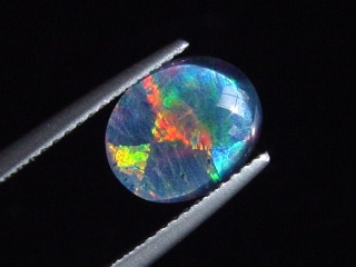 Opal 10 x 8 mm oval cabochon triplet - Australia
