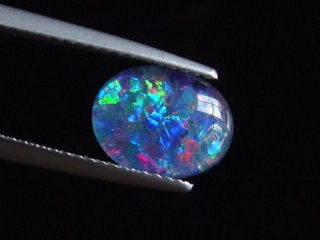 Opal 10 x 8 mm oval cabochon triplet - Australia