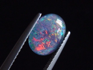 Opal / Edelopal 10 x 8 mm Oval Cabochon Triplette - Australien