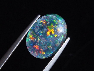 Opal 14 x 10 mm oval cabochon triplet - Australia