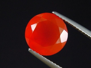 Karneol 2,96 Ct. leuchtendes orangerot 10 mm Rund Indien