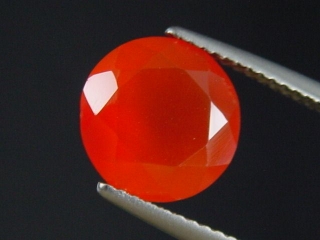 Karneol 3,04 Ct. leuchtendes orangerot 10 mm Rund Indien