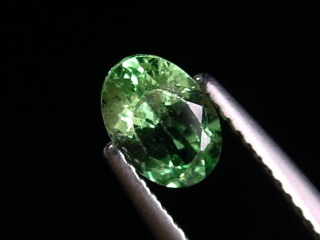 Tsavorit Granat 0,88 Ct. Spitzenfarbe Oval Tansania