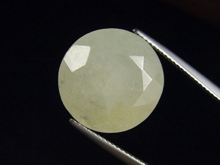 Datolith 16,29 Ct. Rund facettiert - Charcas, Mexiko