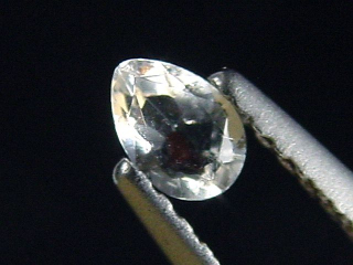 Analcime 0,13 Ct. 4,5 mm pear faceted - Victoria, Australia