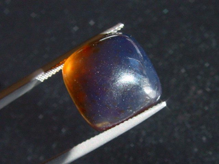 Blauer Bernstein 7,00 Ct. - 15 mm Kissen Cabochon Indonesien