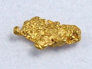 Gold nugget 7 mm - Mäkärä, Lappia, Finland