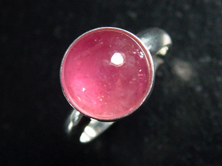 Rubellite Tourmaline Ring 4,60 Ct. cabochon 925 Silver - open / any size
