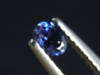 Preview: Benitoite 0,21 Ct. oval faceted - San Benito Co., California, USA
