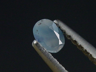 Benitoit 0,19 Ct. oval geschliffen - San Benito Co., Kalifornien, USA