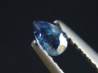 Benitoite 0,15 Ct. pear faceted - San Benito Co., California, USA
