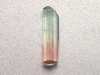 Tourmaline crystal 11 mm bicolor