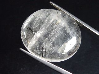 Tourmaline Quartz 32,86 Ct. - black needles - oval cabochon