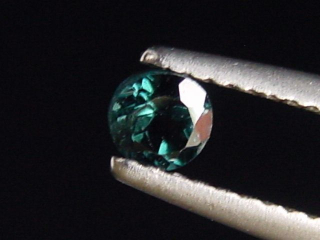 Indigolith / blauer Turmalin 0,32 Ct. Rund 3,5 mm Brasilien